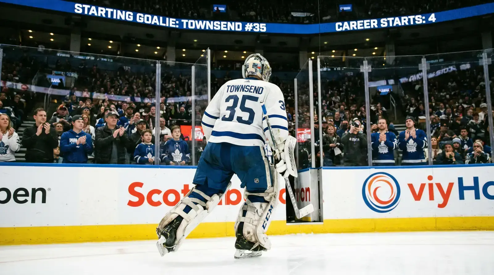 Backup NHL goaltender taking the ice for a regular season start