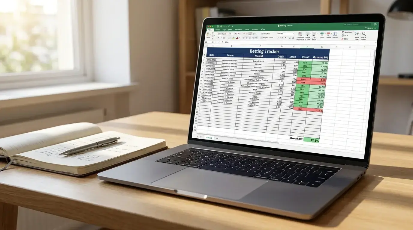 Spreadsheet tracking hockey betting results with ROI calculations