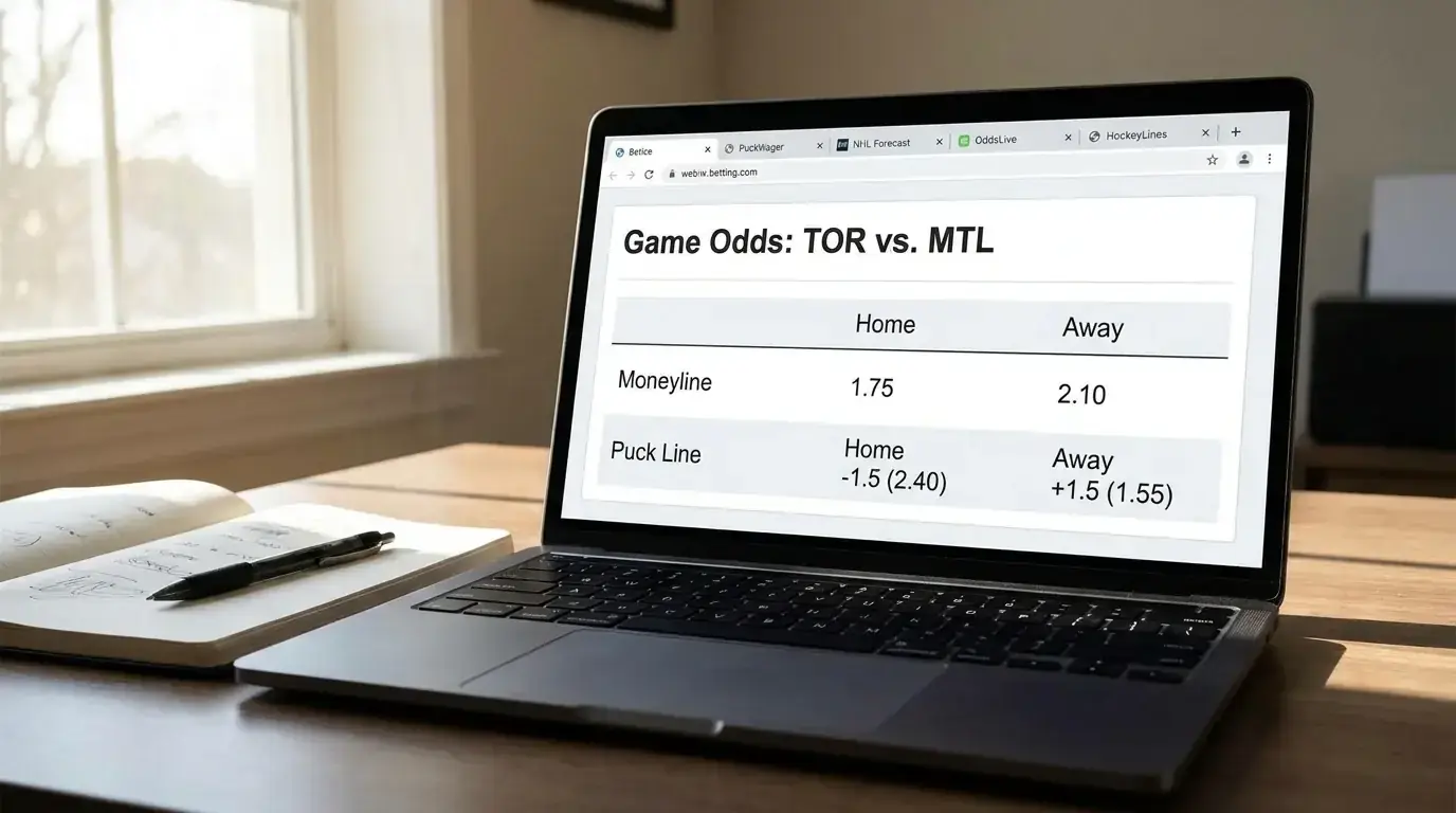Multiple UK bookmaker apps open side by side comparing hockey odds