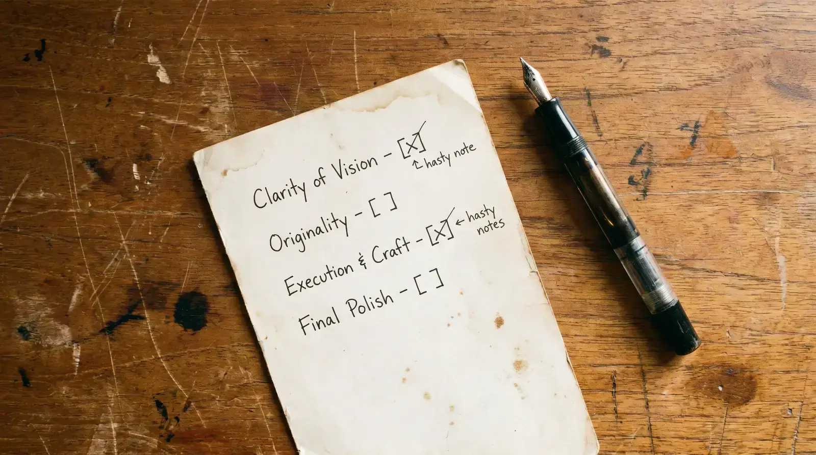 Checklist on a desk with evaluation criteria for selecting a hockey betting site