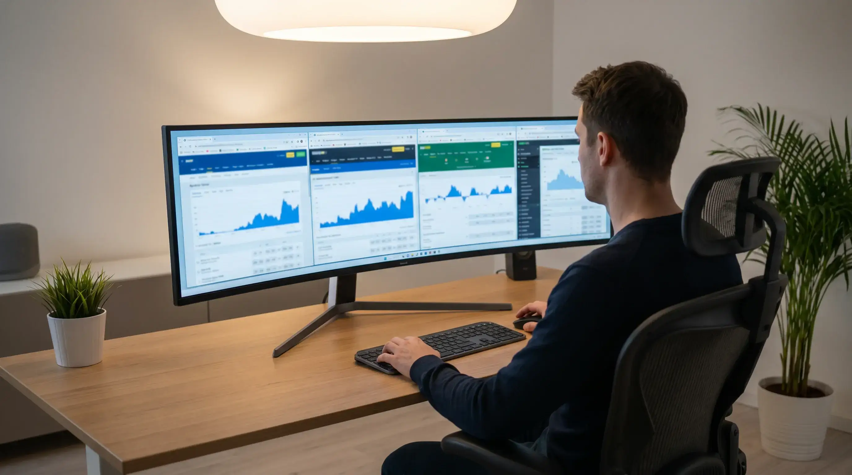Person comparing ice hockey betting odds across multiple bookmaker websites on a desktop monitor